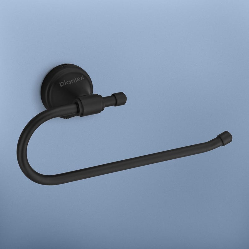 Plantex 304 Stainless Steel Towel Ring for Wash BasinTowel HangerNapkin HolderTowel HolderBathroom Accessories Niko Black - Image 1