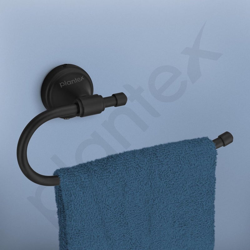 Plantex 304 Stainless Steel Towel Ring for Wash BasinTowel HangerNapkin HolderTowel HolderBathroom Accessories Niko Black - Image 5