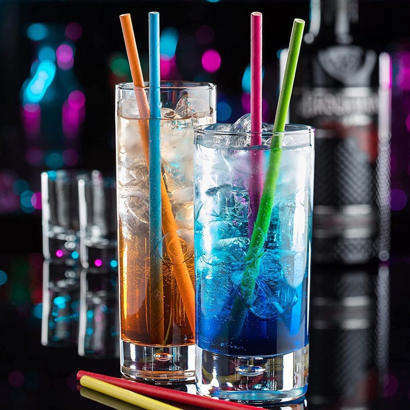 BOFA Eco Tableware Disposable Rainbow Paper Straws  100 Counts Solid Single Plain Color In Assorted 7 Colors Multi Colors Straws Paper Drinking Straw for DIY Crafts  Birthday Party  Cake Pop Sticks - Image 4