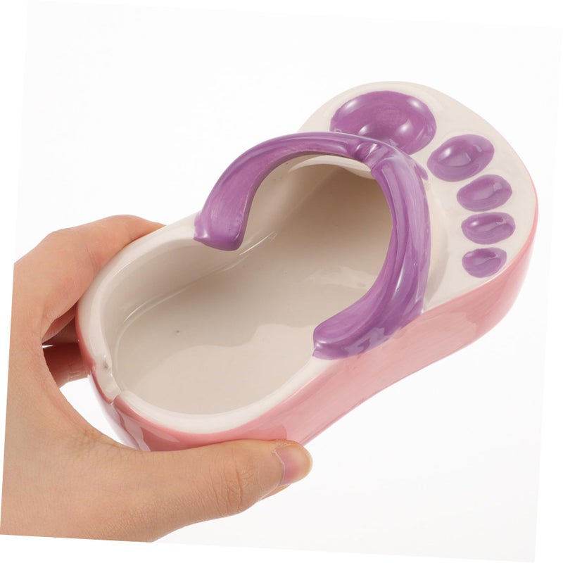 Ceramic Slipper Ashtray Fireproof Ash Holder For Home Bar Office Decoration - Image 5