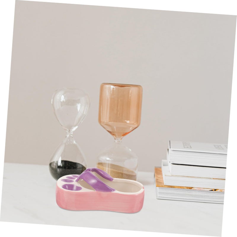 Ceramic Slipper Ashtray Fireproof Ash Holder For Home Bar Office Decoration - Image 4