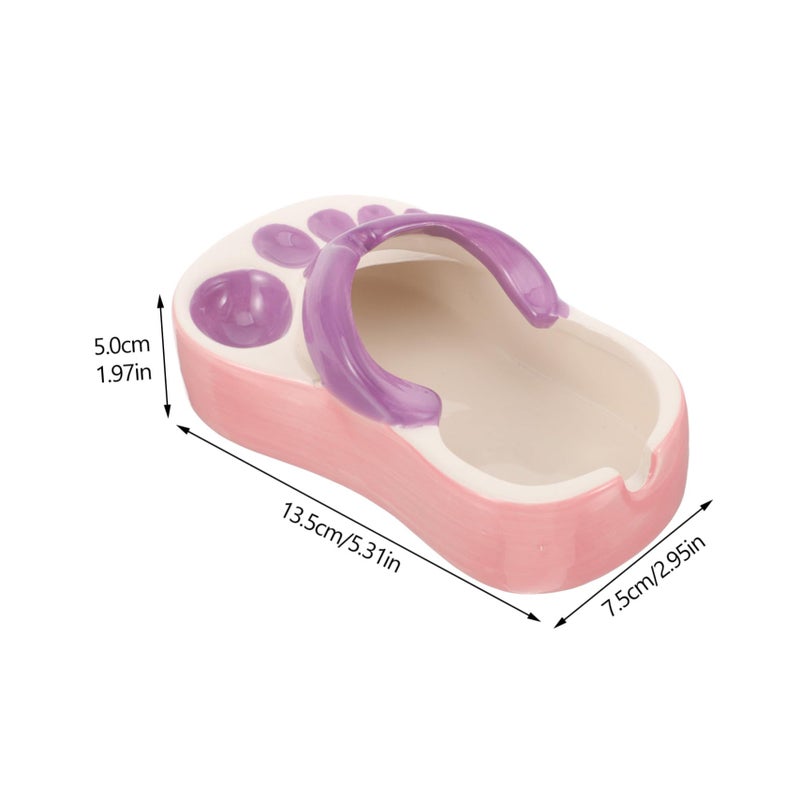 Ceramic Slipper Ashtray Fireproof Ash Holder For Home Bar Office Decoration - Image 3
