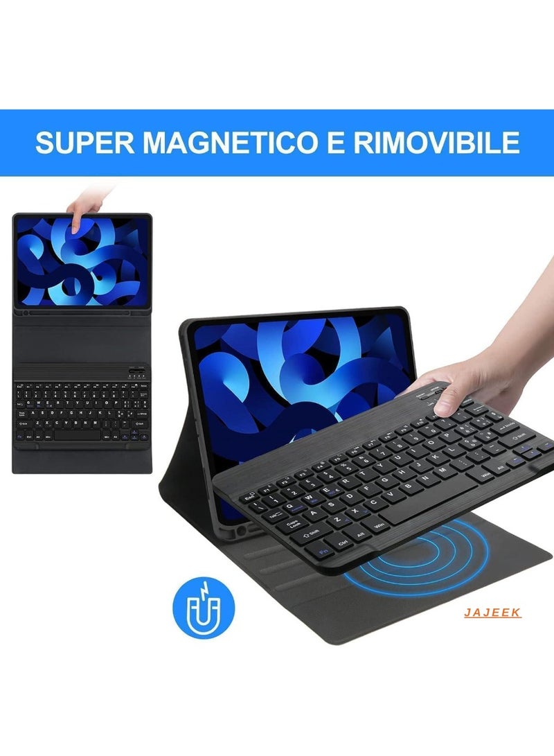 JAJEEK Slim Protective Keyboard Case for iPad Air 11 Inch M2 – Wireless Keyboard for iPad Air 5/4 & iPad Pro 11" (1-4 Gen), Dual Language Layout, Lightweight, Durable, and Stylish Black Case - Image 2