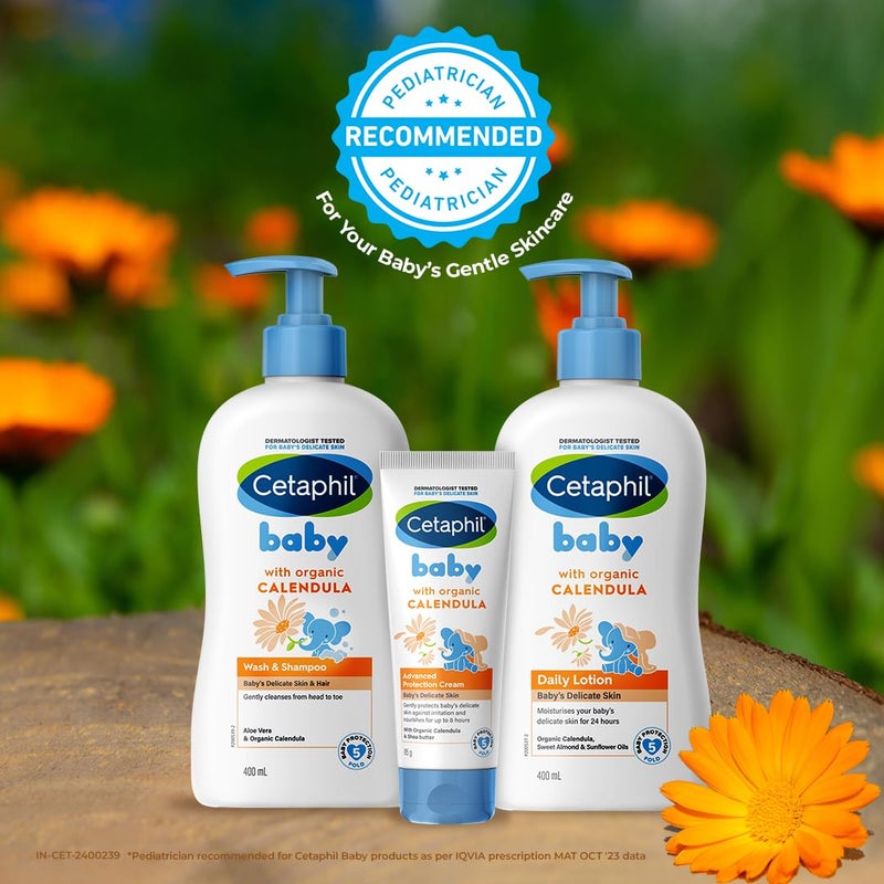 Cetaphil Cetaphil Baby Cream Face Body Moisturizing Cream Advance Protection Gentle Soft with Organic Calendula 85gm - Image 5