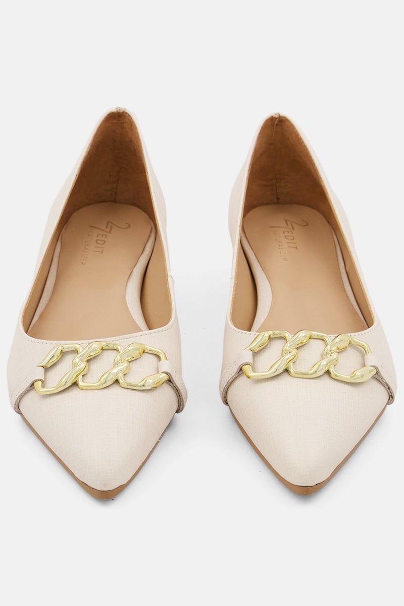 Naturalizer Women Medium Katalie Slip On Shoes, Cream - Image 3