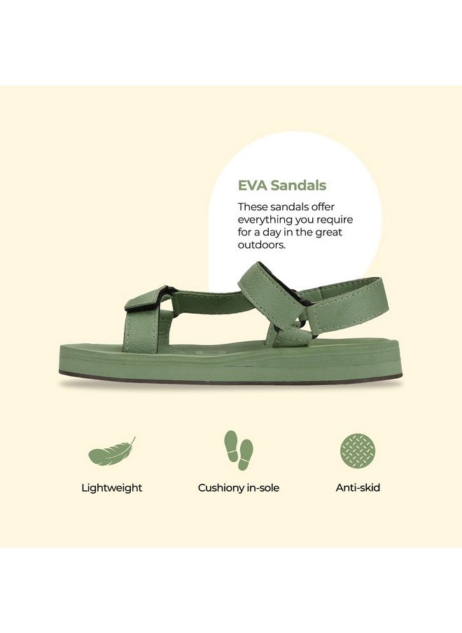 YOHO YOHO EVA Sandals for Women | EVA sole | Comfortable cushioned sole with TPR base | Lightweight | Soft skin friendly straps | Adjustable straps | Velcro closure | Vibrant colour options  - Image 2