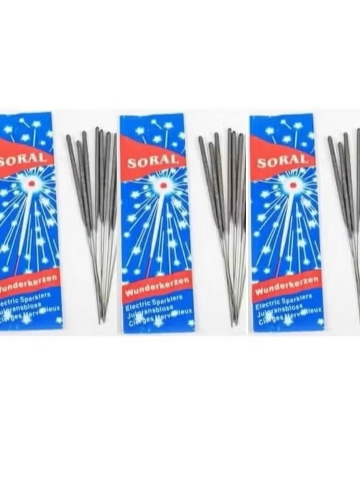 سورال شرار نجوم الليل (30 عود 3 اكياس داخل العلبة الواحدة 10 اعواد) شموع شرار