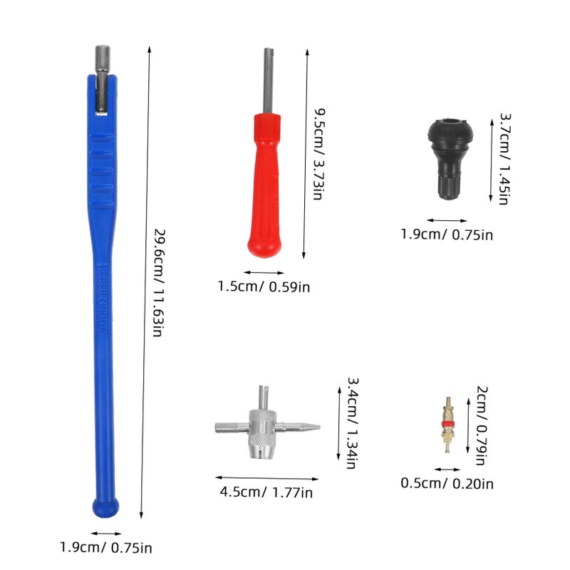 43Pcs Tire Valve Stem Puller Set Durable Valve Core Removal Tools for Cars Motorcycles and Bikes Practical Installation and Repair Kit for Quick Tire Changes - Image 3