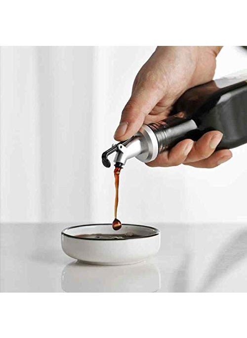 Kmart KHODIYAR Glass Oil and Vinegar Storage Bottle Vinegar Dispenser Transparent Single Bottle for Dining Table and Home and Kitchen Sauce Bottle Dispenser 250 ml Each Bottle 1 Pcs  - Image 5