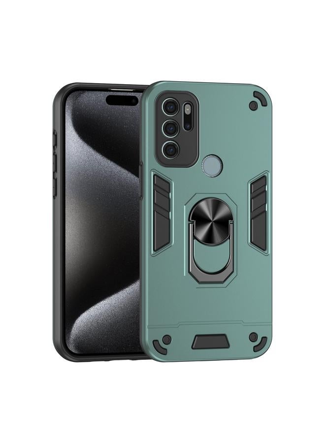 اس-توب جراب لهاتف Motorola Moto G60s، جراب معدني مقاوم للصدمات مزود بحلقة - Image 1