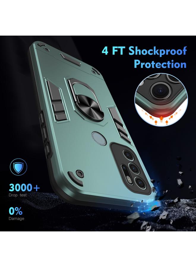 اس-توب جراب لهاتف Motorola Moto G60s، جراب معدني مقاوم للصدمات مزود بحلقة - Image 4