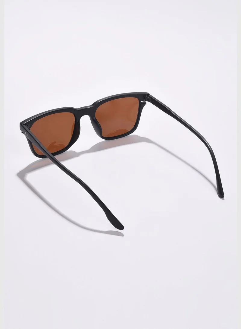 Haute Sauce Women Brown Lens Black Butterfly Sunglasses
