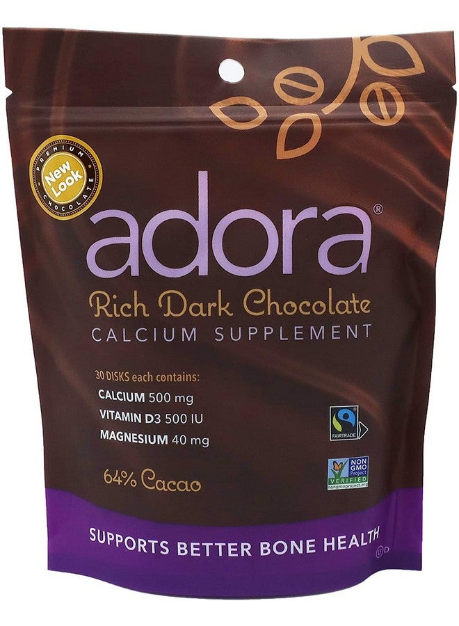 Adora - Calcium Supplement Dark Chocolate, 30 ct (Pack of 6) - Image 1