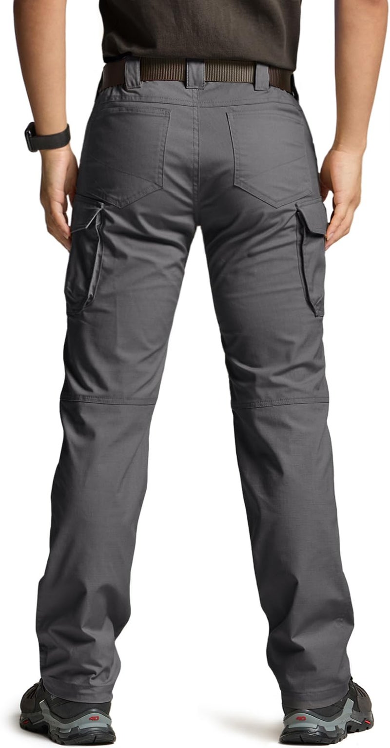 CQR Women's Flex Stretch Tactical Pants, Water Resistant Ripstop Cargo Work Pants with Pockets for Outdoor & Hiking, Vanguard Charcoal, 6 - Image 2