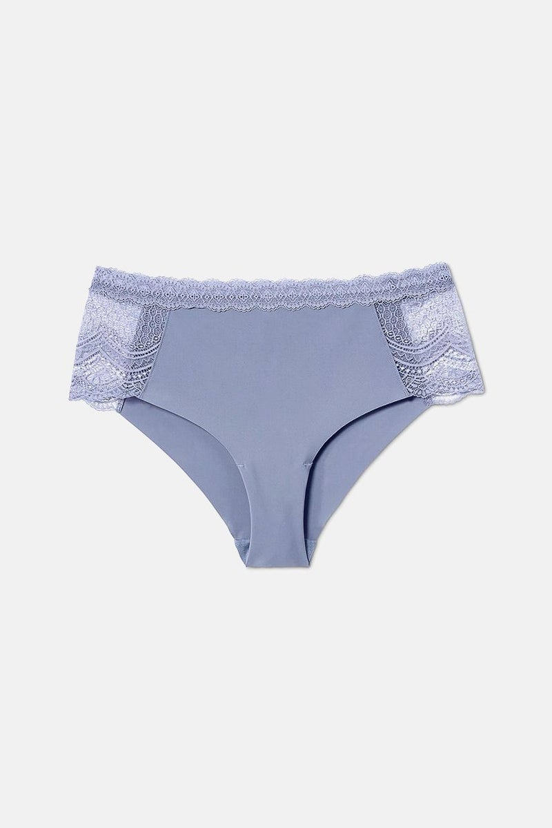 Tchibo Women Mid Rise Leg Cut Panty, Lilac Blue - Image 3