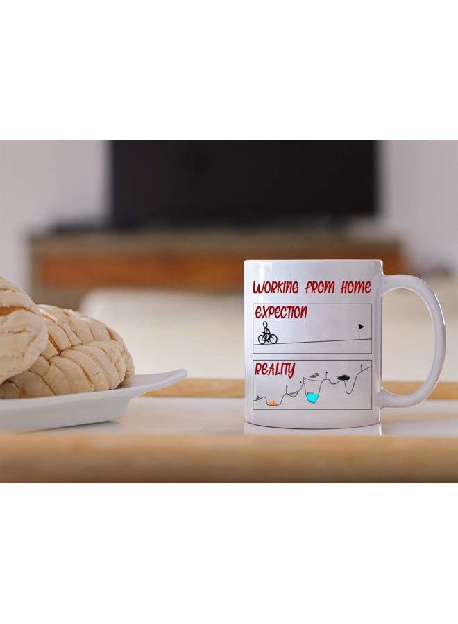 DOPHOME Funny coffee Mug - WORK FROM HOME expectations mug, work from home mug, working from homeCup, Mugs for friends, colleagues and family - 11 oz Novelty Mug - Image 3