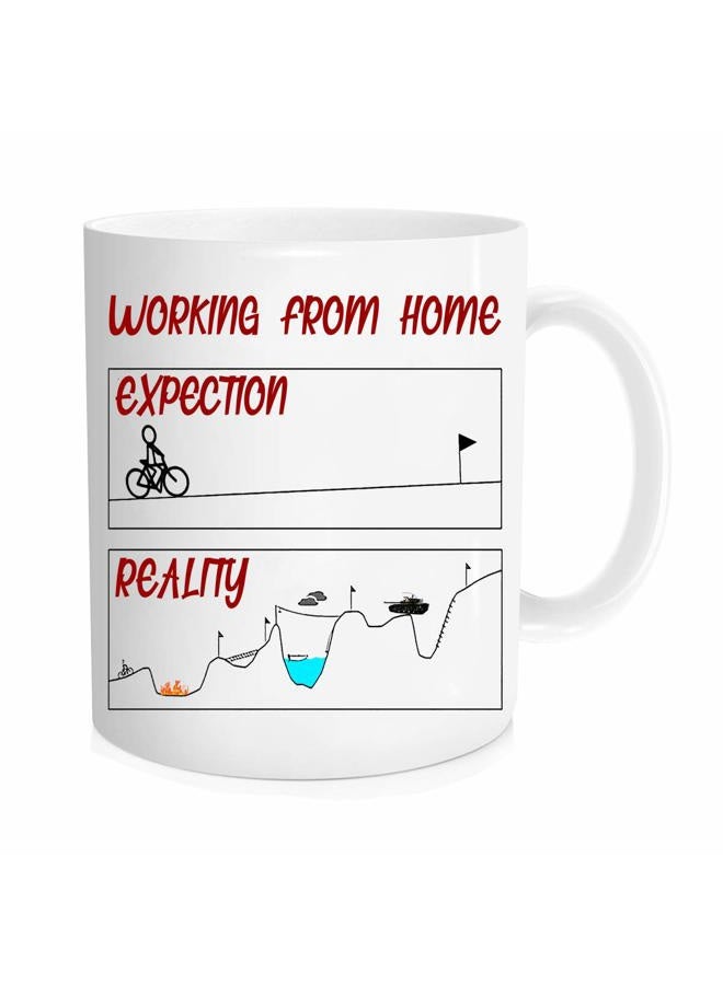 DOPHOME Funny coffee Mug - WORK FROM HOME expectations mug, work from home mug, working from homeCup, Mugs for friends, colleagues and family - 11 oz Novelty Mug - Image 1