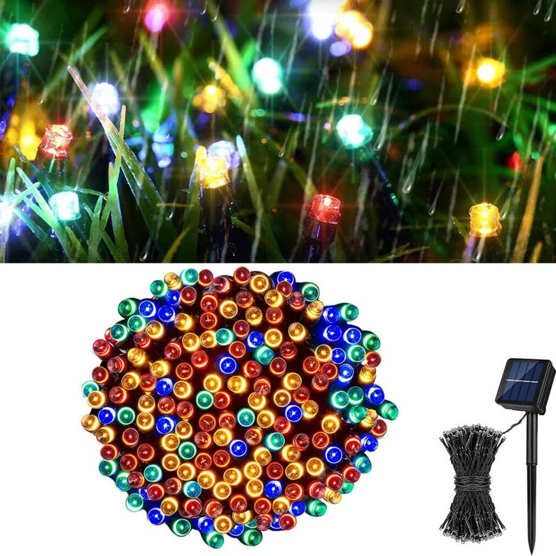 Goodern Solar String Lights,12M 100 LED Outdoor Christmas Twinkle Lights with 8 Modes,Waterproof Solar Powered Fairy Lights for Halloween Xmas Tree Party Wedding Garden Holiday Decorations - Image 1