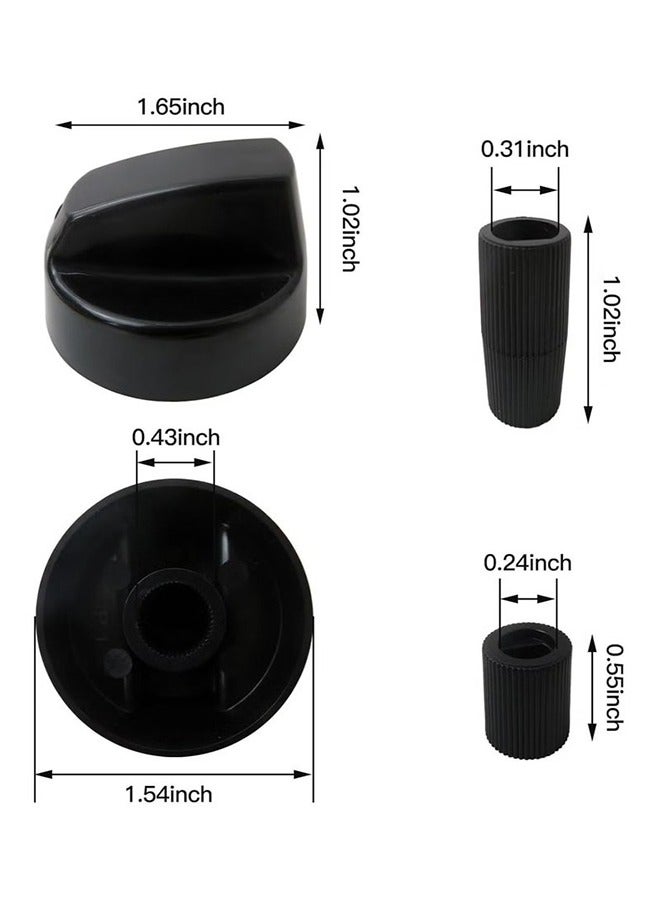 4-Pack Control Knobs with 12 Adapters for Ovens and Stoves - Image 4