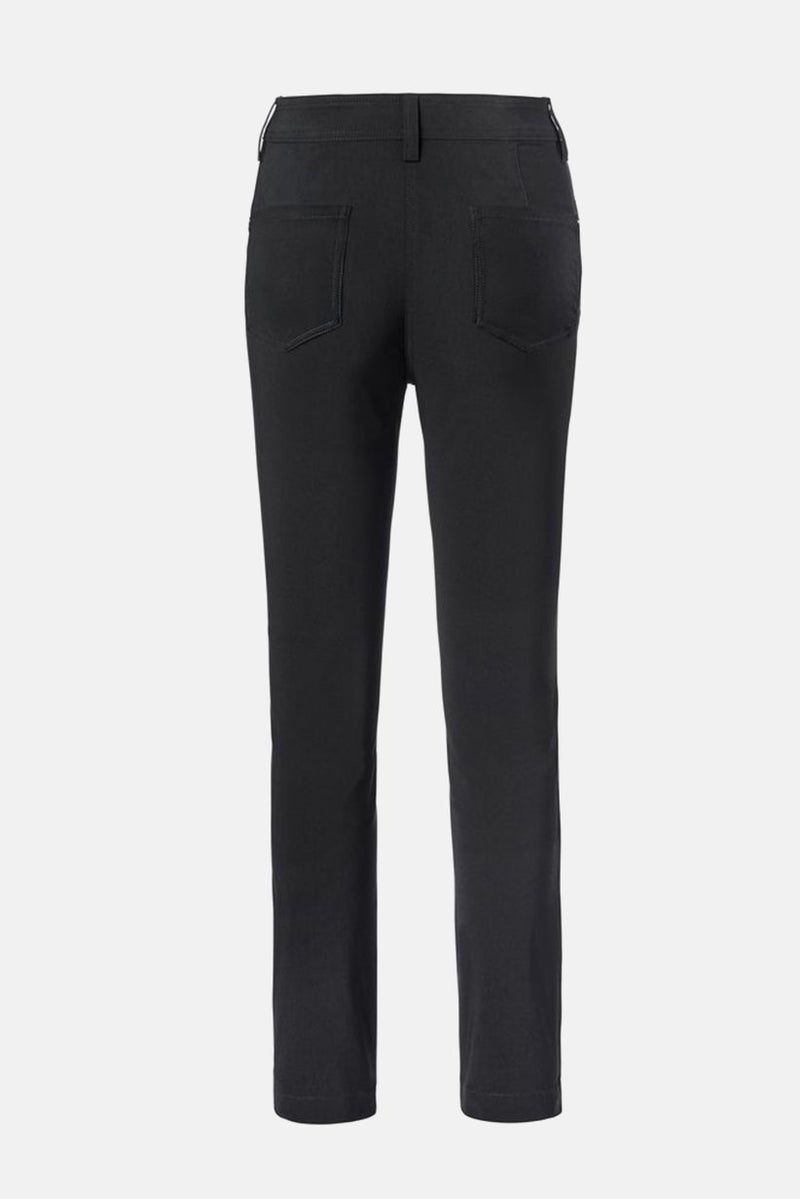Tchibo Women Regular Fit Plain Bengaline Trouser, Black - Image 3