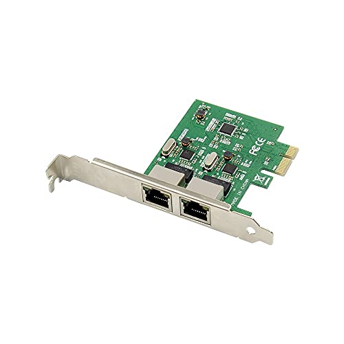 X-MEDIA XM-NA3820 PCI-E 2-Port Dual 10/100/1000Mbps Gigabit Ethernet PCI Express (PCIe x1) Server Network Card/Network Adapter, Realtek RTL8111F Chipset, Windows 11 & Linux Supported - Image 1