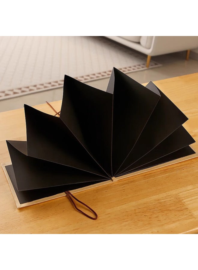 Jiamo Accordion Folding Diy Photo Al, 3d Book, Self-made Blank Handmade Al For Couples, Friends, And Besties, Creative Gift, Large Black Card Inner Pages + - Image 4