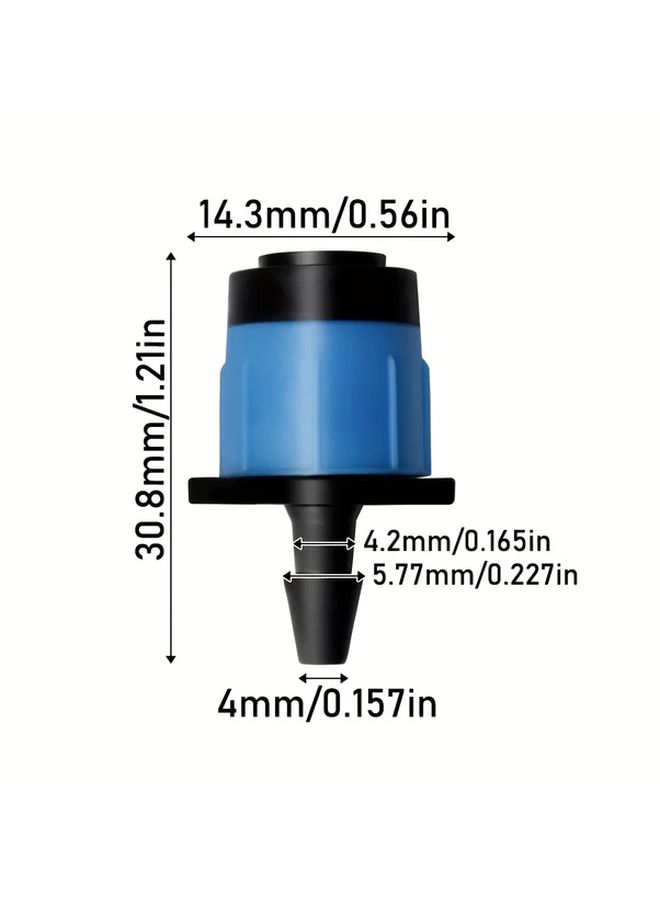 200Pcs Adjustable Drip Emitters 360 Micro Sprinkler Heads 1/4 Inch Tubing - Image 3
