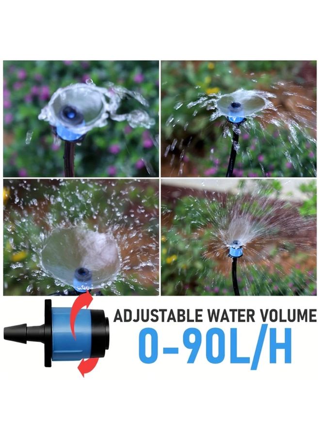 200Pcs Adjustable Drip Emitters 360 Micro Sprinkler Heads 1/4 Inch Tubing - Image 2