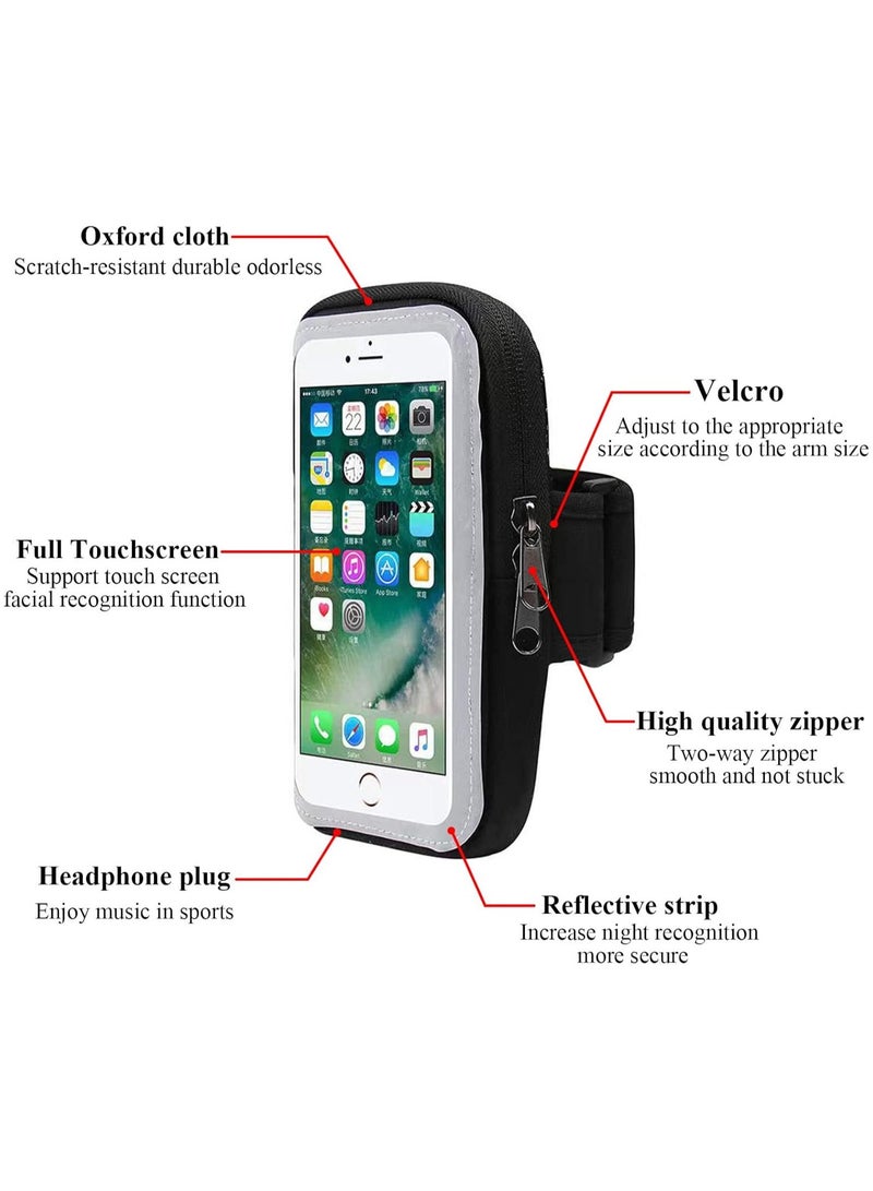 Generic Running Armband Phone Holder for Running Full Touchscreen Phone Arm Bands for Running Sports Phone Holder with Adjustable Band for iPhone 13 Pro Max 12 11 Xs Xr 8 7 Galaxy S20 S10 S9 S8  - Image 3