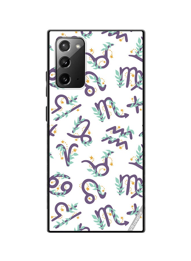 VR CREATIVE Protective Case Cover For Samsung Galaxy Note20 5G Cute Vector Pattern With Zodiac Sign Design Multicolour - Image 1