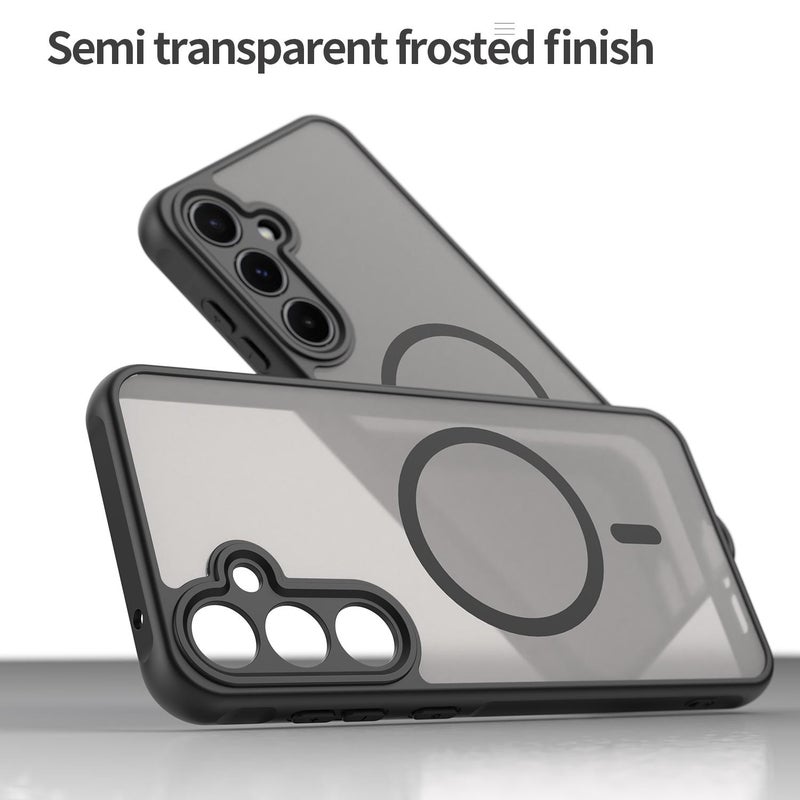 إيروريكس جراب هاتف Samsung Galaxy A55 5G Fan Dun Series TPU Hybrid PC Frosted Magsafe (أسود) - Image 5