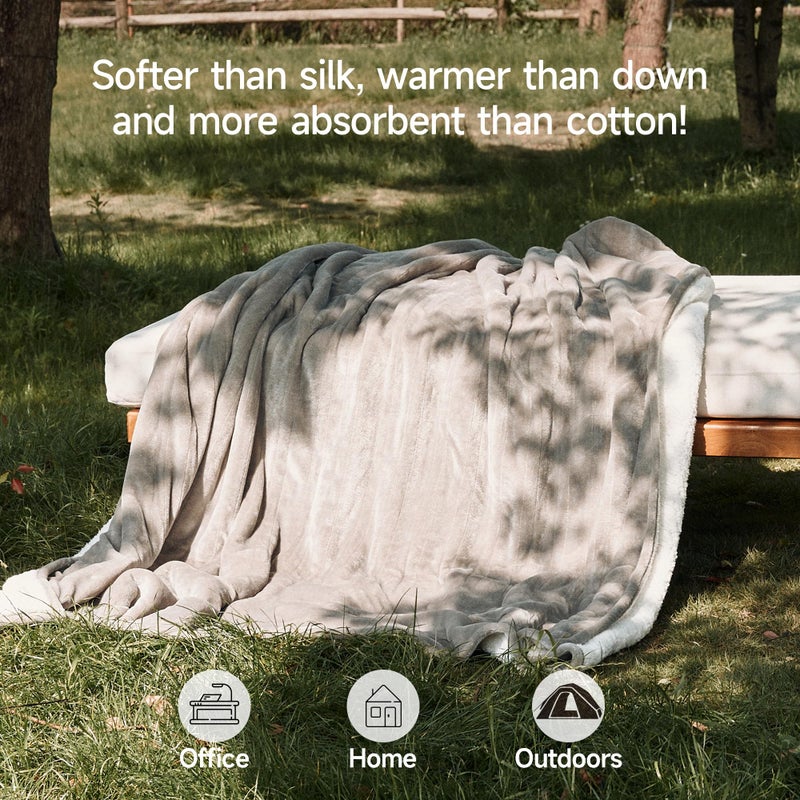 GOTCOZY Heated Blanket - Queen Size Electric Blanket with Dual Controller, 6 Heating Levels & 10 Hour Auto Off, ETL Certified (84x90 Inch Grey) - Image 5