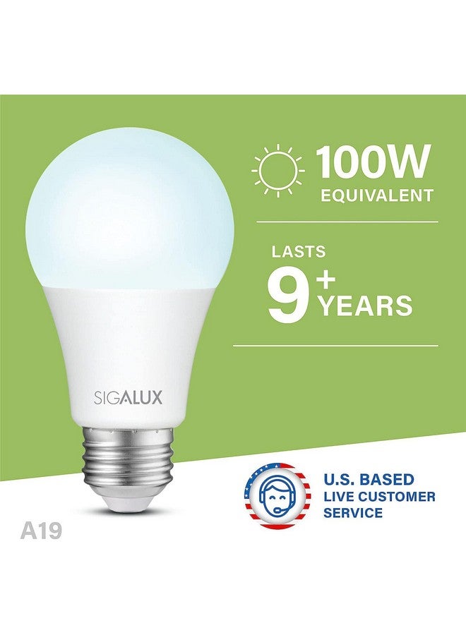 سيجالوكس لمبات إضاءة ليد A19 تعادل 100 واط، لمبات إضاءة نهارية قياسية 5000 كلفن، لمبات إضاءة بيضاء غير قابلة للتعتيم 13 وات موفرة للطاقة مع قاعدة متوسطة E26، 1500 لومن، مدرجة في قائمة UL، 12 عبوة - Image 2