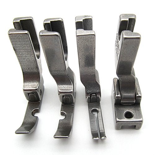 ckpsms KUNPENG  P36NP36LNP363S518N 1SET 4PCS Different Zipper Presser FEET FIT for Industrial Single Sewing Machines