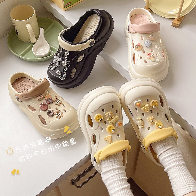 Women's Thick-Soled EVA Clogs 2026 New Style - Non-Slip Beach Sandals with Height Increase, Summer Outdoor Slippers - Image 5