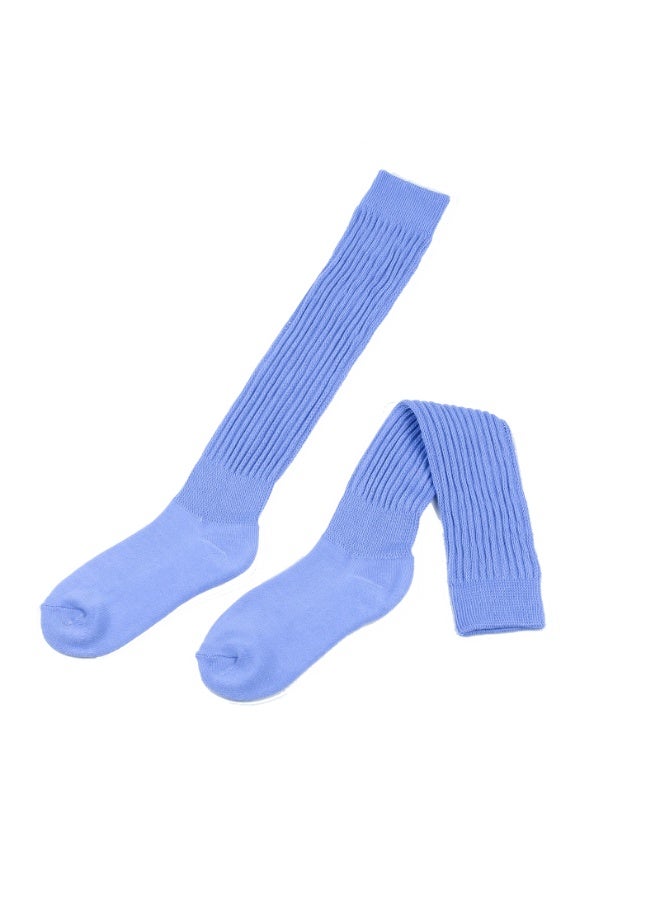 2 زوج من الجوارب الطويلة المطوية والمكدسة والجوارب الفضفاضة والجوارب الطويلة حتى الركبة للنساء والفتيات - Image 3