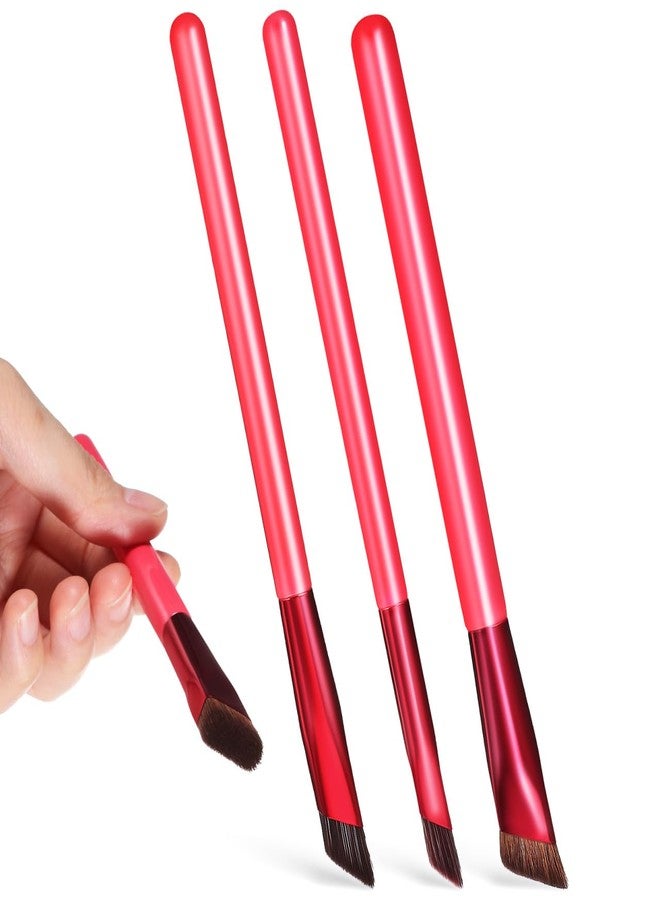 Lurrose 3Pcs 4D Hair Brow Stamp Brush, Multi Function Eyebrow Brush Set Square Angled Eyebrow Brush for Filling Eyebrows and Concealer - Image 1