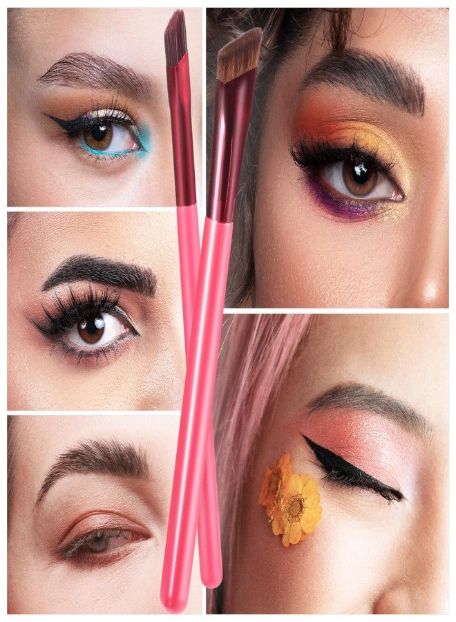 Lurrose 3Pcs 4D Hair Brow Stamp Brush, Multi Function Eyebrow Brush Set Square Angled Eyebrow Brush for Filling Eyebrows and Concealer - Image 5