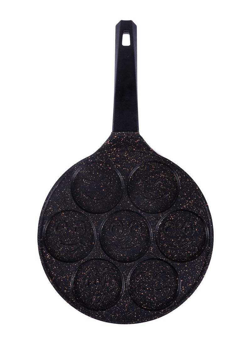Serenk Nonstick Mini Pancakes Maker, 26cm Nonstick Bakeware, 7 Emoji Faces, Die-Cast Aluminum Granite Coated Pancake Pan, Pancake Molds for Kids – Fun Cooking Series  - Image 3