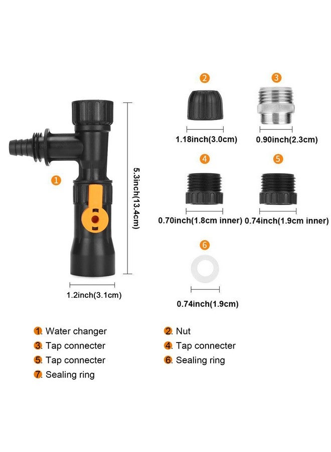 جلوجلو مغير مياه حوض السمك، محول صنبور مغير مياه الأسماك، فوهات صنبور بديلة، مضخة مع محولين للصنبور، مجموعة صمام التحكم - Image 5