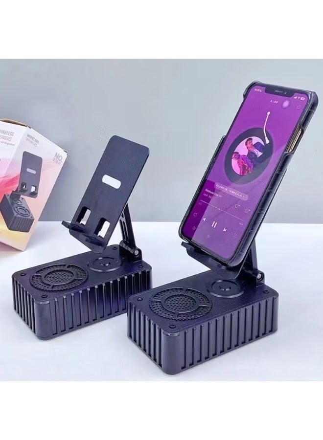 Z18 Phone Holder Wireless Blue-tooth Speaker Stereo Bass Active HIFI Music Foldable Phone Stand Speaker With Mobile Phone Holder - Image 5
