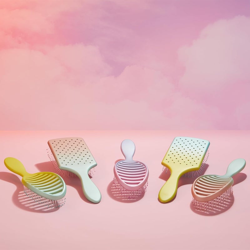 فرشاة شعر مبللة من نوع Paddle Detangler، أخضر/أزرق (تدرج Feel Good) - شعيرات IntelliFlex فائقة النعمة بتصميم AquaVent – ممتازة لعلاجات الشعر - فرشاة خالية من الألم للشعر المبلل والجاف والتالف - Image 4