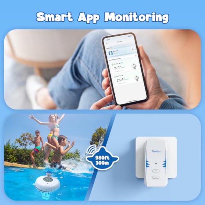 Wireless Pool Thermometer with WiFi Gateway Smart Bath Thermometer - Image 3