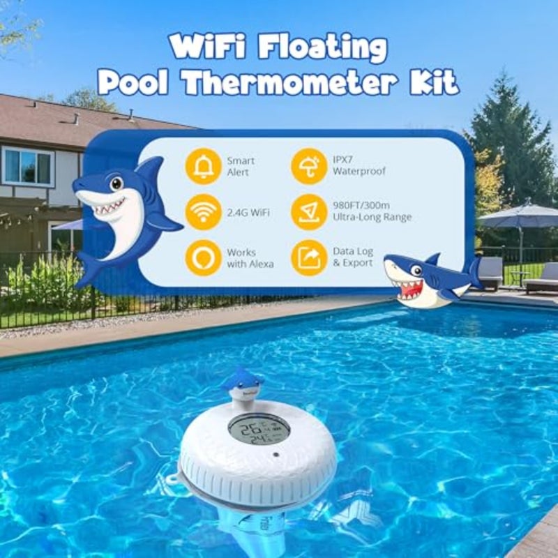 Wireless Pool Thermometer with WiFi Gateway Smart Bath Thermometer - Image 2
