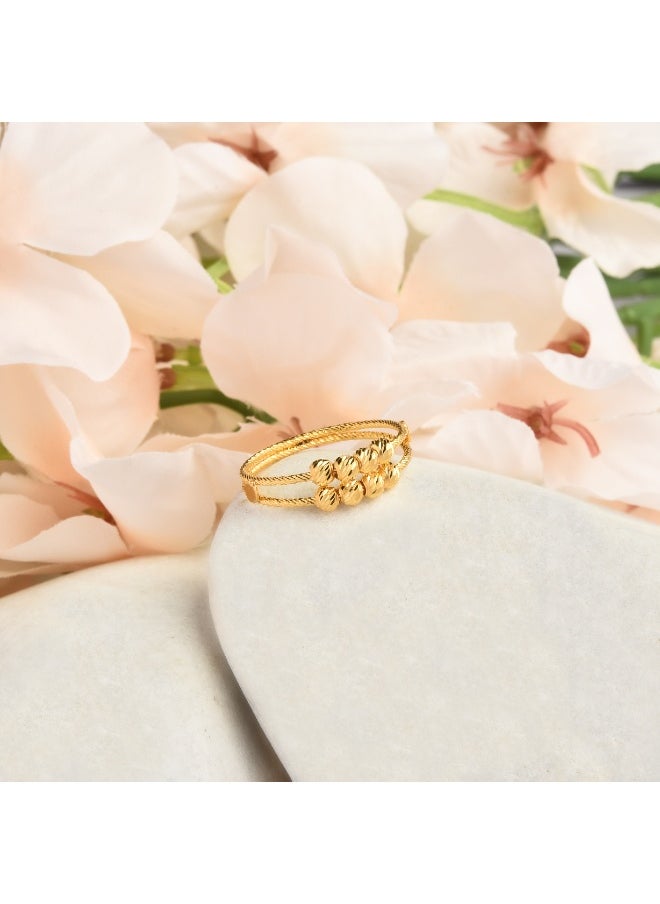 BAFLEH JEWELLERY Elegant Simplicity in 22kt Yellow Gold Ball Ring Now Available  - Image 2