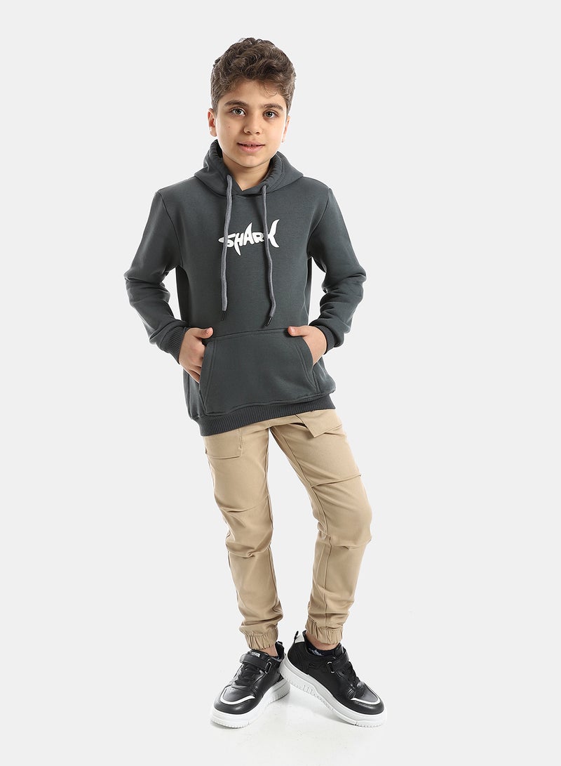 Andora Dark Grey Sweatshirt Long Sleeves Printed pattern - Image 5