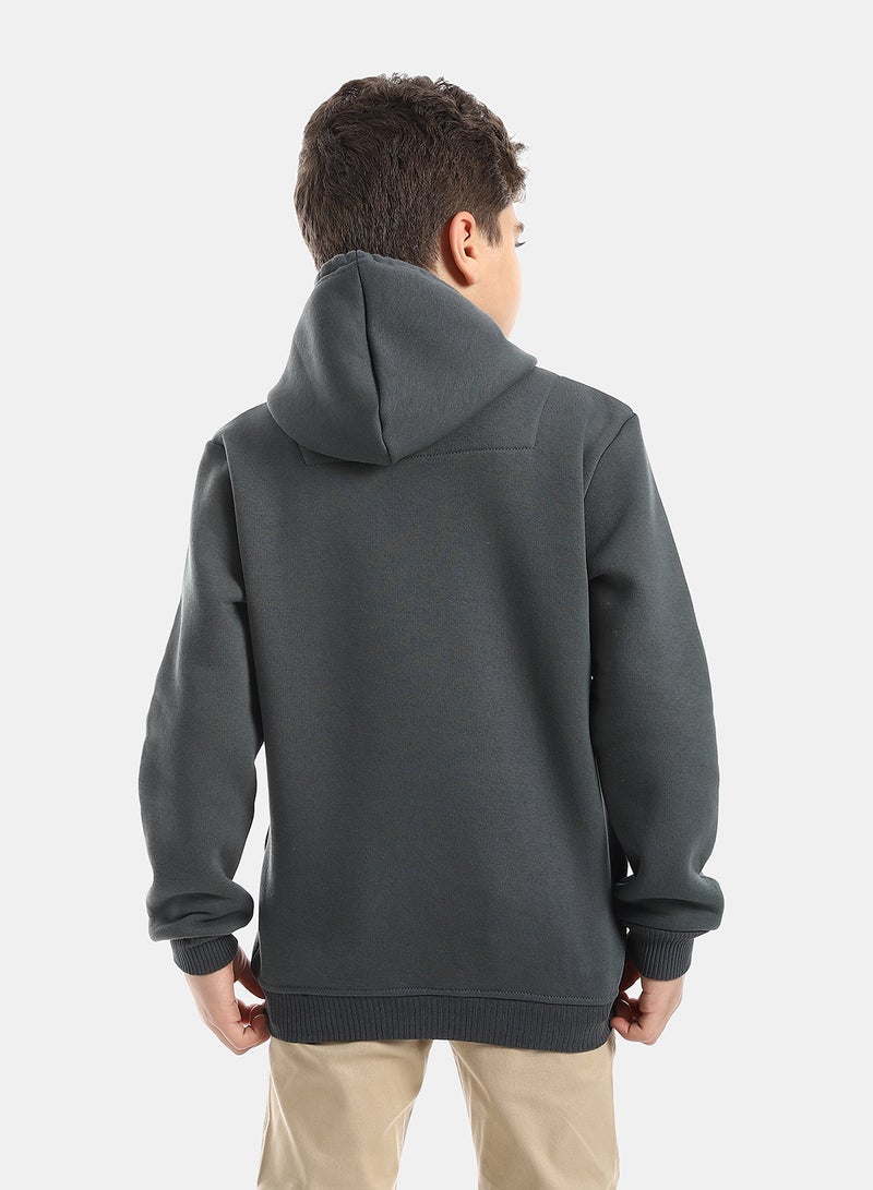 Andora Dark Grey Sweatshirt Long Sleeves Printed pattern - Image 3