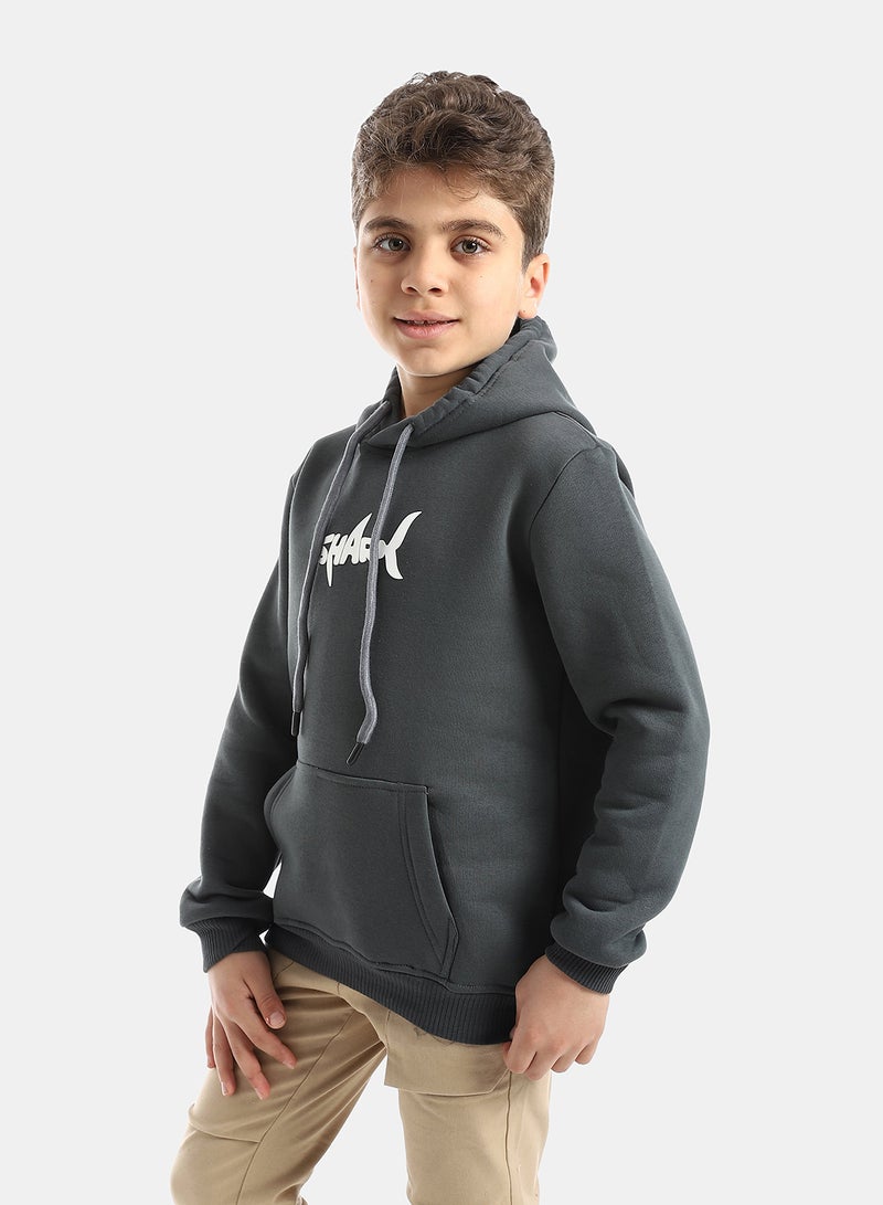 Andora Dark Grey Sweatshirt Long Sleeves Printed pattern - Image 2