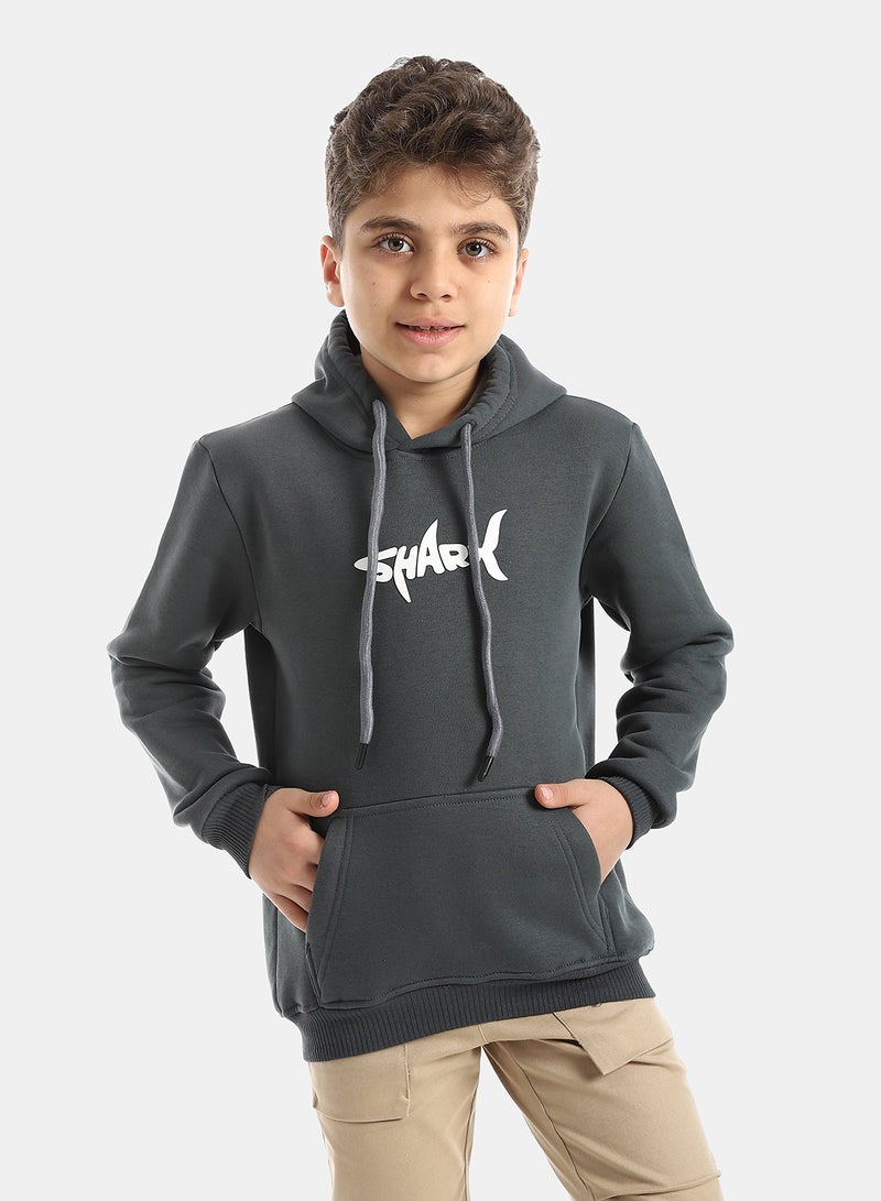 Andora Dark Grey Sweatshirt Long Sleeves Printed pattern - Image 1