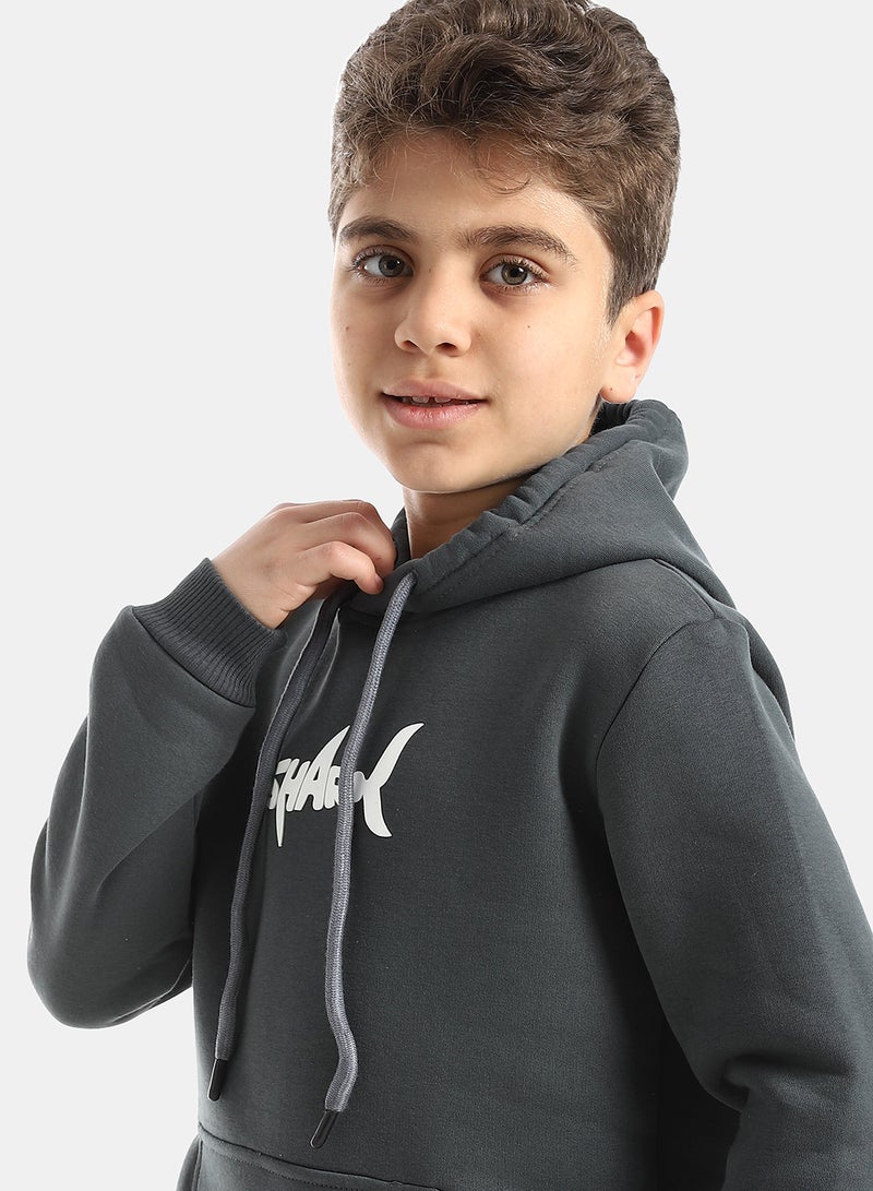 Andora Dark Grey Sweatshirt Long Sleeves Printed pattern - Image 4